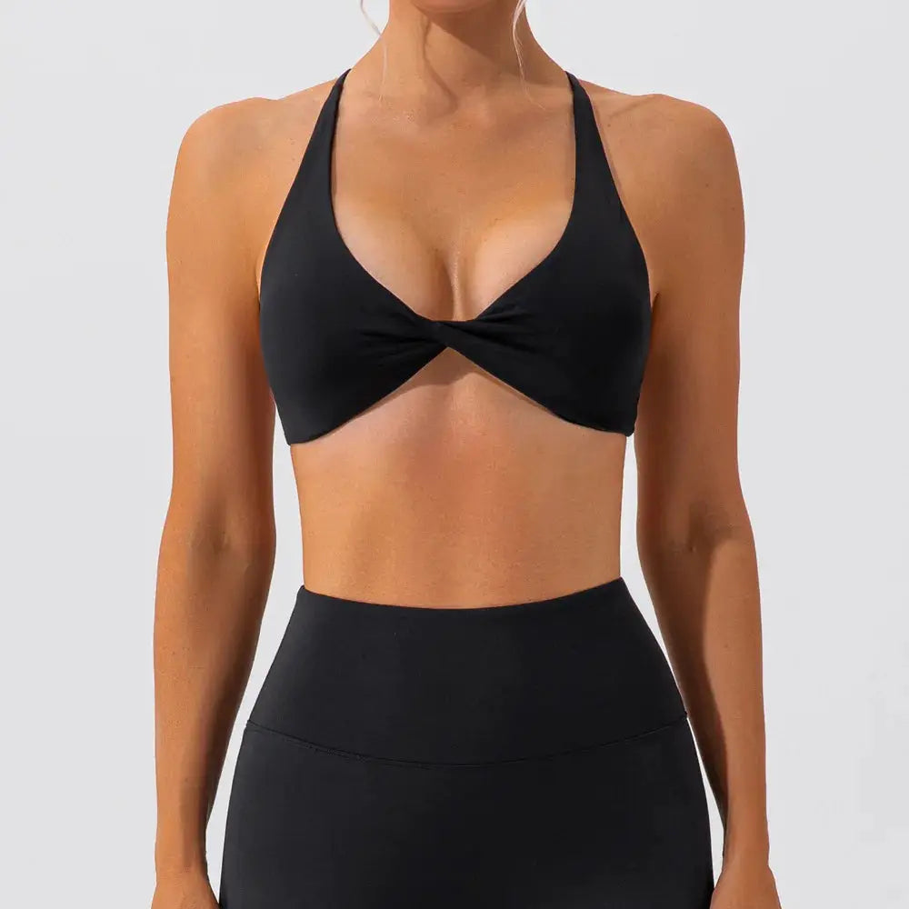 VivaSport Womens Breathable Quick Dry Nylon Spandex Sports Bra For Yoga Running Back Cross Support All Day Comfort
