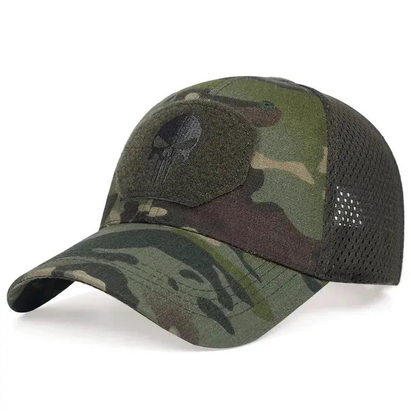 2025 Skull Embroidered Patch Baseball Caps Breathable Adjustable Sun Protection Outdoor Casual Hats For Spring And Autumn