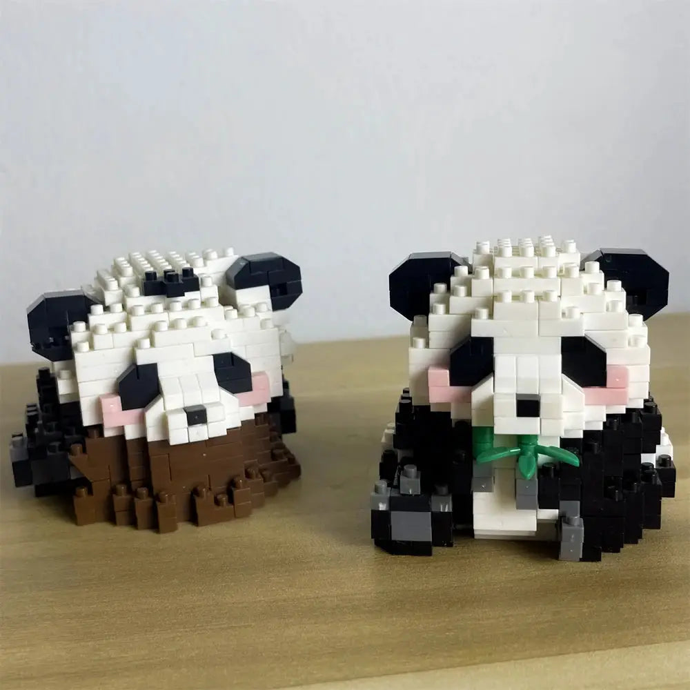 Panda Shaped Building Blocks Toy Set For Desktop Decoration Holiday Gift Panda Lovers Delight For Children And Adults
