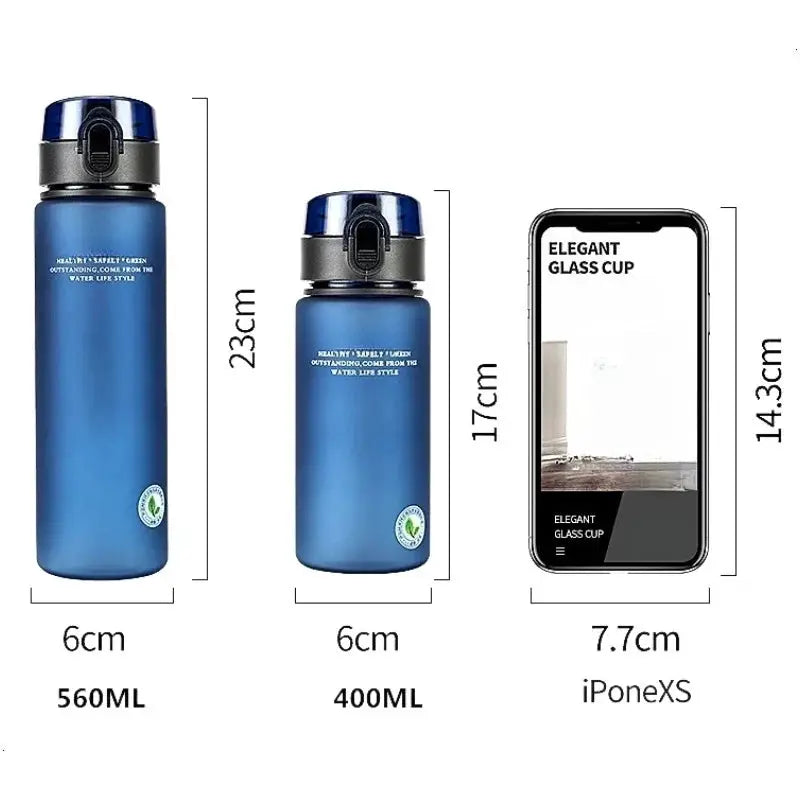 BPA Free Leak Proof Sports Water Bottle Portable 400ml 560ml Hiking