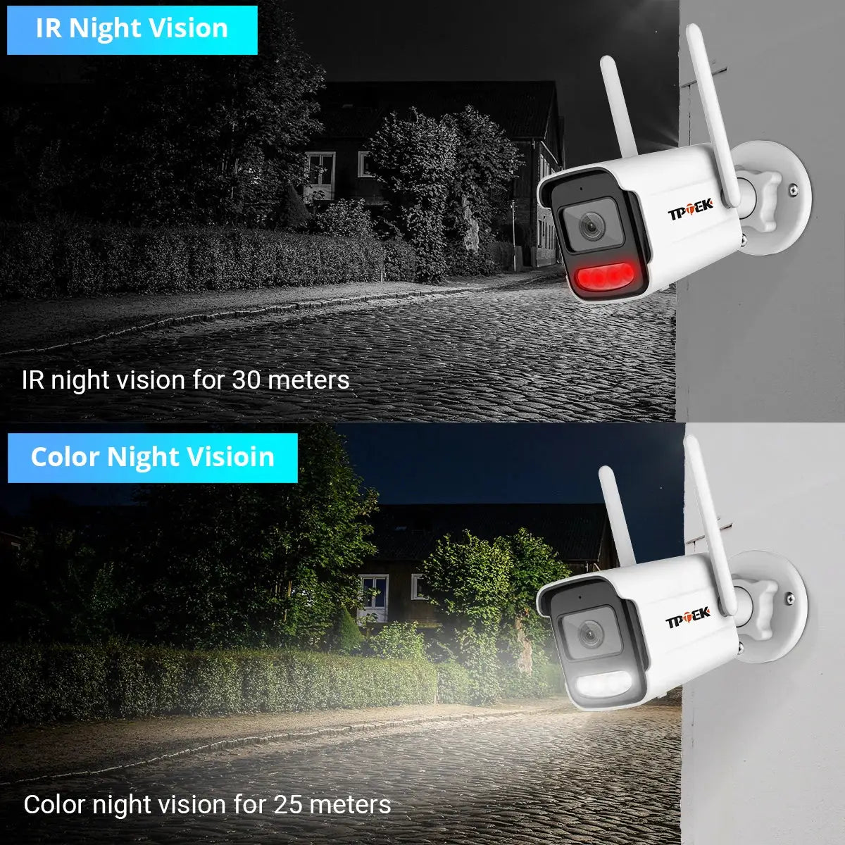 TP-TEK outdoor 4K IP WiFi security camera by Simples Market; waterproof bullet with IR and color night vision