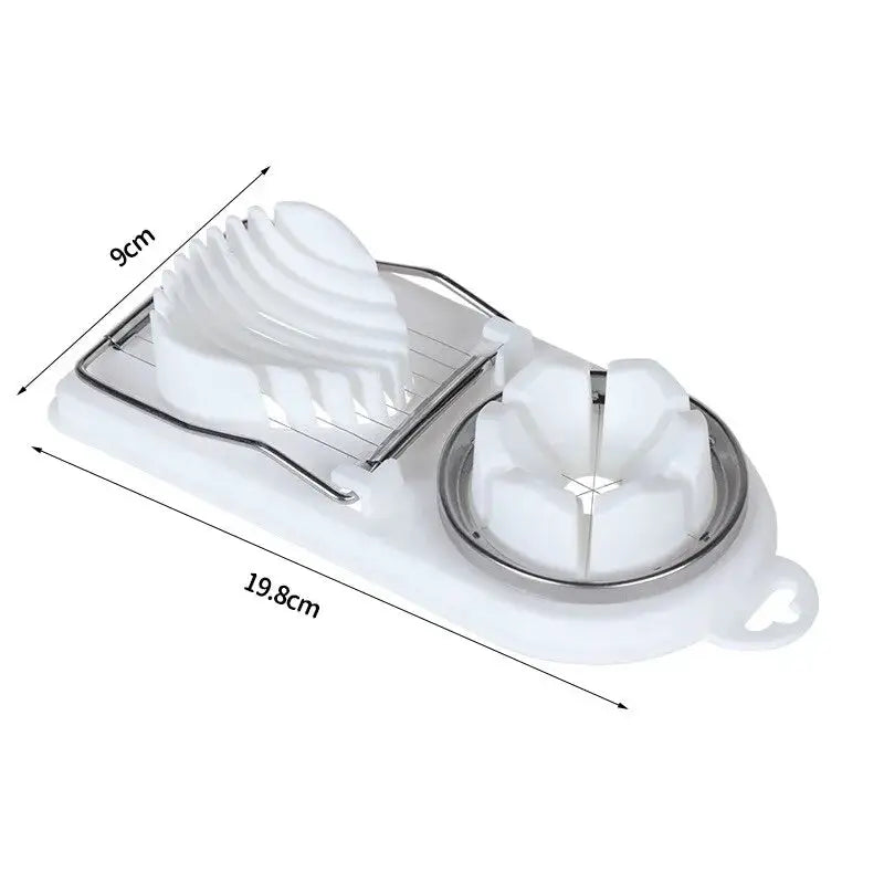 Multifunctional Egg Slicer Stainless Steel Two In One Egg Cutter And Splitter Kitchen Gadget