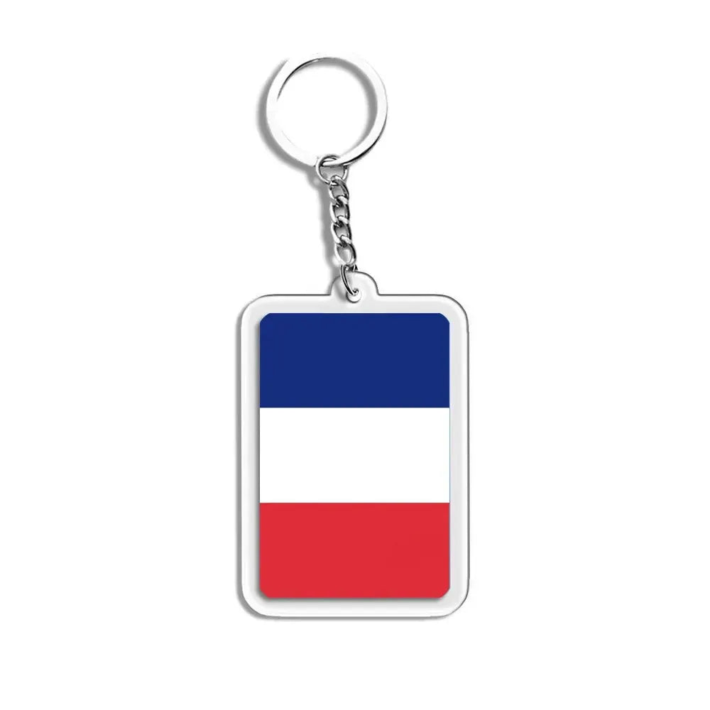 National Flags Keychain Set With Glass Inlay Ten Flags Zinc Alloy