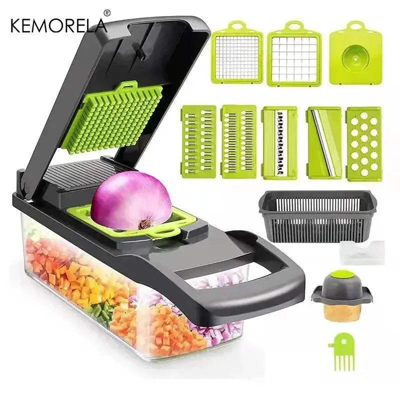 Versatile 14 In 16 In 1 Vegetable Chopper Slicer Grater Dicer Complete Kitchen Tool Set
