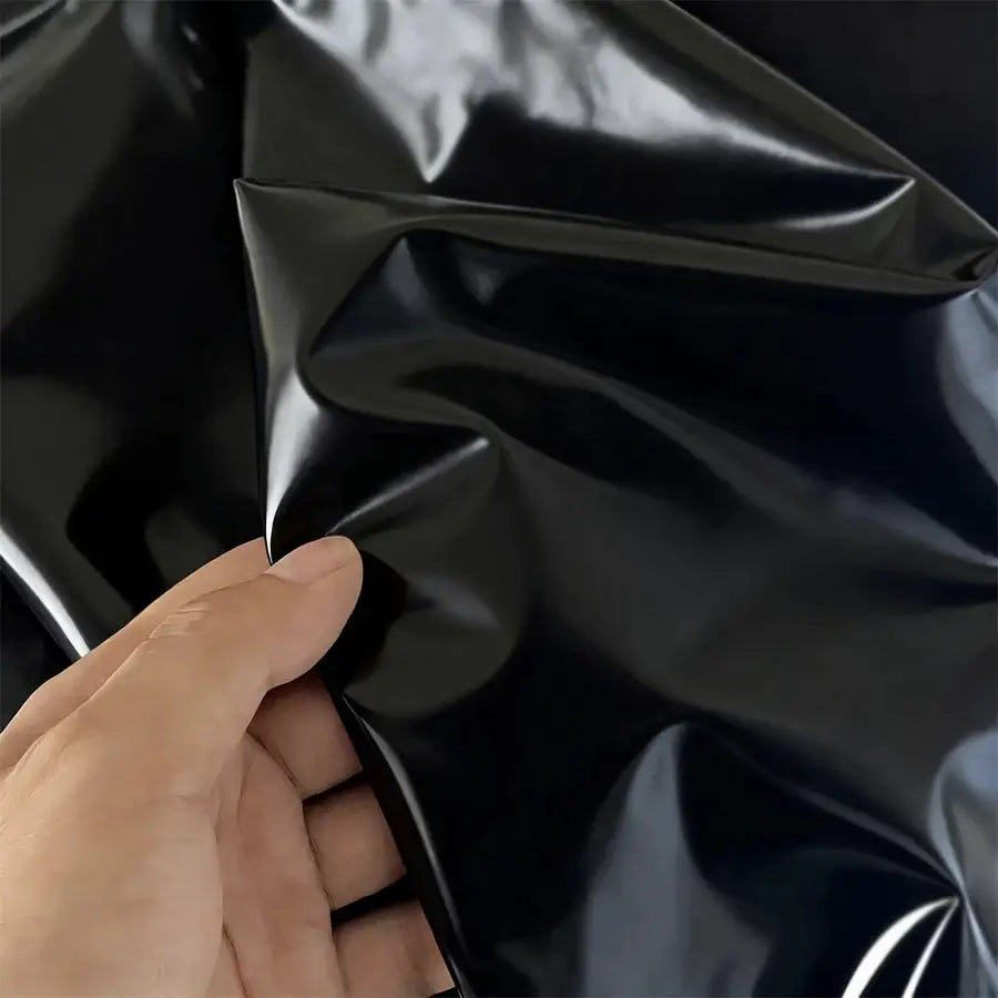 Simples Market waterproof PVC cloth bed cover in black; dirtproof mattress protector flat sheet