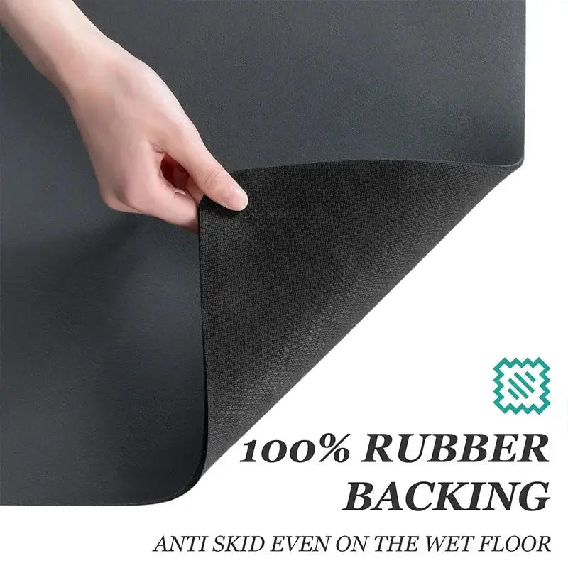 Super Absorbent Anti Slip Kitchen Drying Mat Large Draining Mat Quick Dry For Countertops And Bathroom