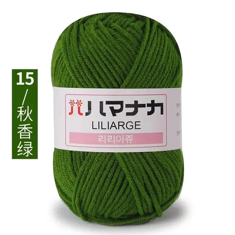Milk Sweet Soft Cotton Baby Yarn Bamboo Blend Velvet Thick Wool For Hand Knitting And Crochet DIY Sweaters