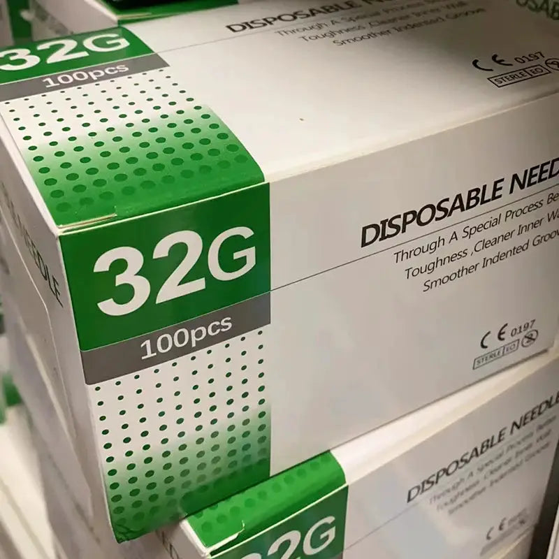 32G Disposable Syringes with Superfine Needles for Painless Dental and Beauty Irrigation 4mm 6mm 13mm Eyelid Tool