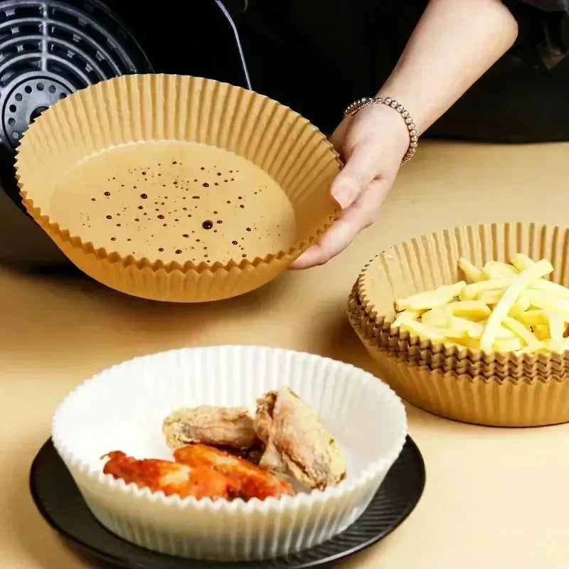Disposable Air Fryer Parchment Paper Liners For Square And Round Pans Nonstick Oil Absorbing Mat Kitchen Oven