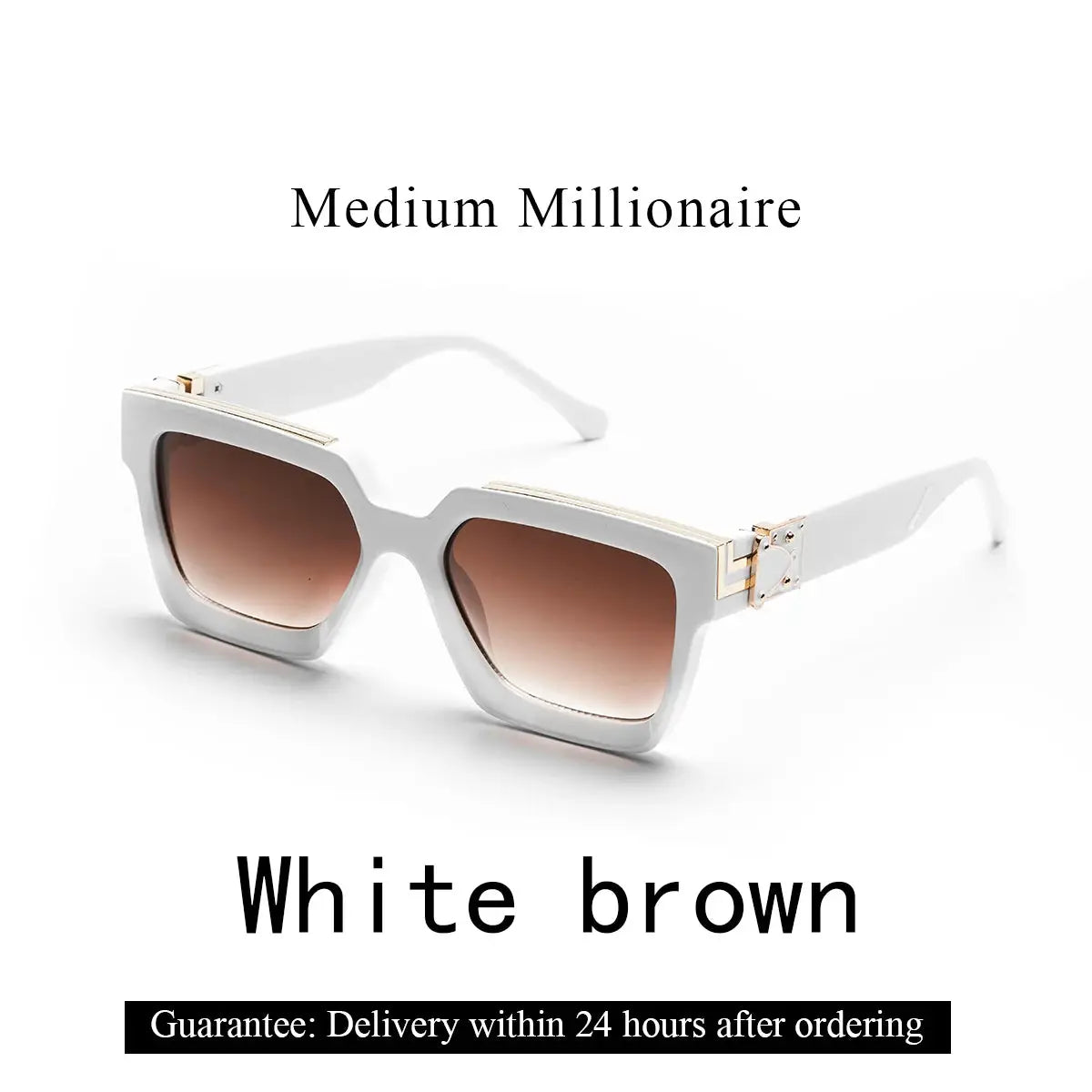 Ruiao Retro Black Millionaire Shades Sunglasses Unisex Designer Square Glasses UV400 Protection
