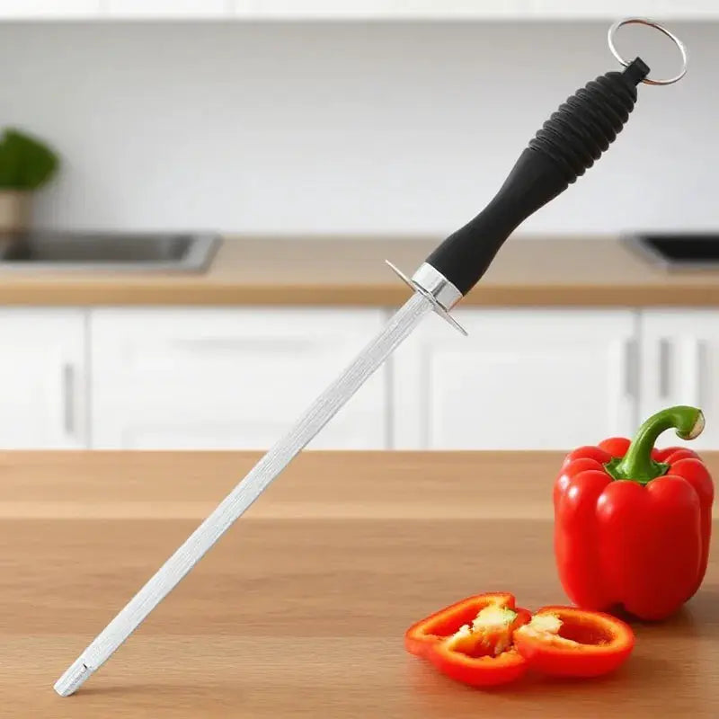 Professional Carbon Steel Knife Sharpener Rod With ABS Handle For Durable Kitchen Tool