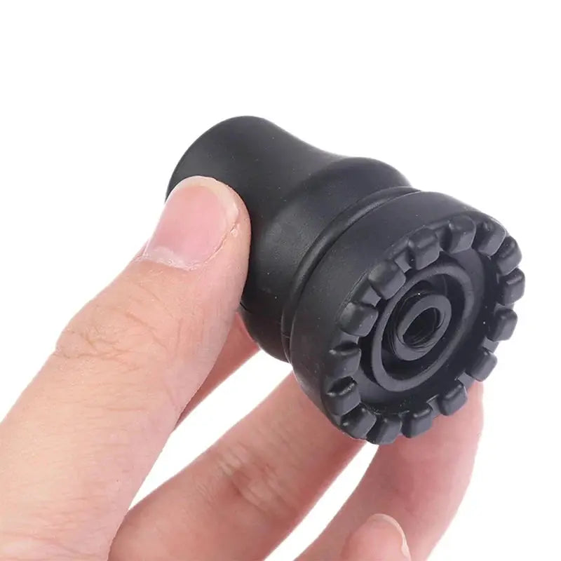 Simples Market antiskid walking stick tip pad cover, black rubber, fits 16–22mm