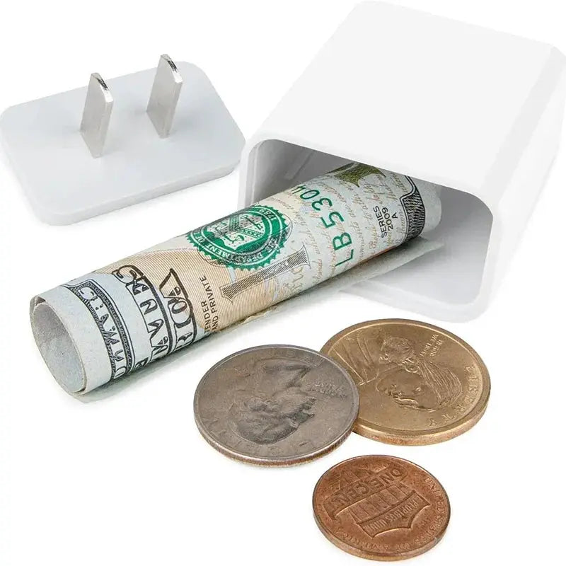 Fake Charger Secret Storage Container With Hidden Compartment Stash Can Safe for Home Use and Concealment