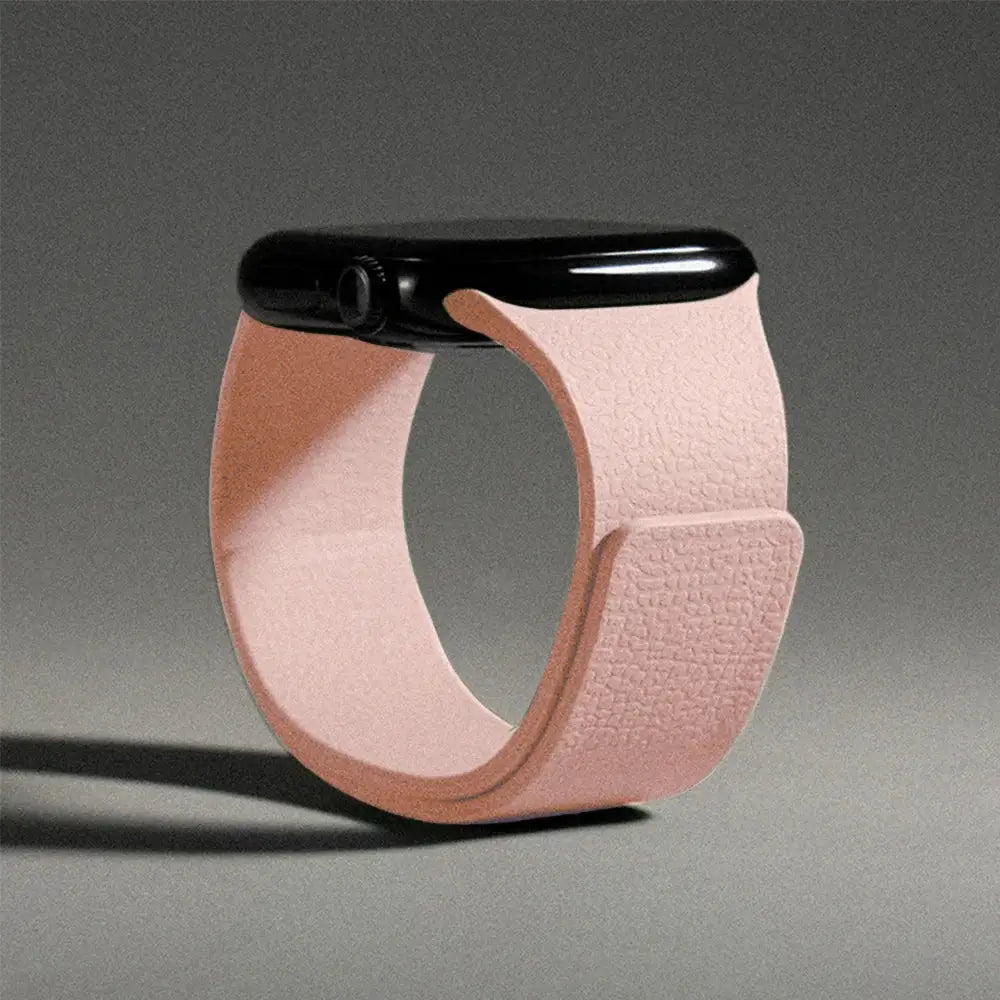 Simples Market silicone magnetic Apple Watch strap, pink band for 40–49mm sizes