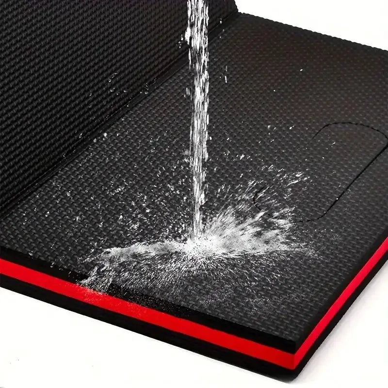 Simples Market EVA foldable car repair mat, black waterproof thermal work pad with red edge