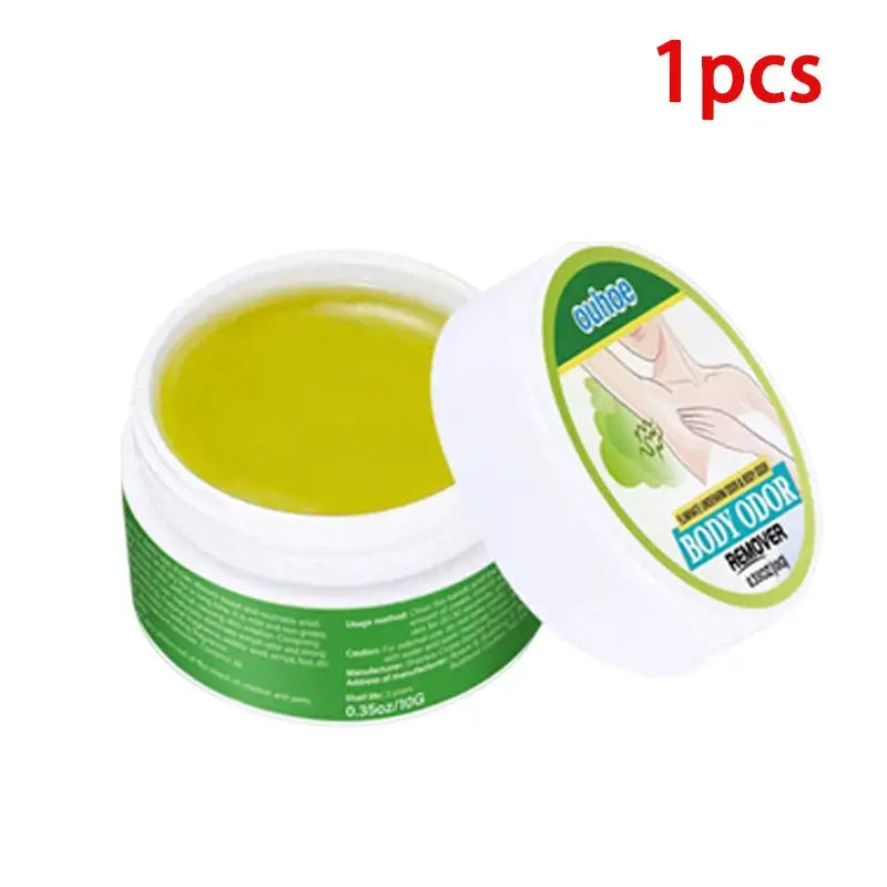 Simples Market natural plant extract underarm deodorant cream, 10g, green jar with yellow gel, 1 piece