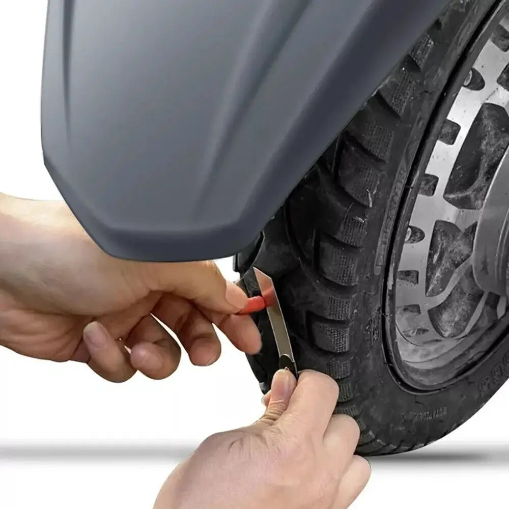 Simples Market 17pcs outer tire puncture repair kit with mushroom plugs for motorcycle, scooter, car; red plug shown