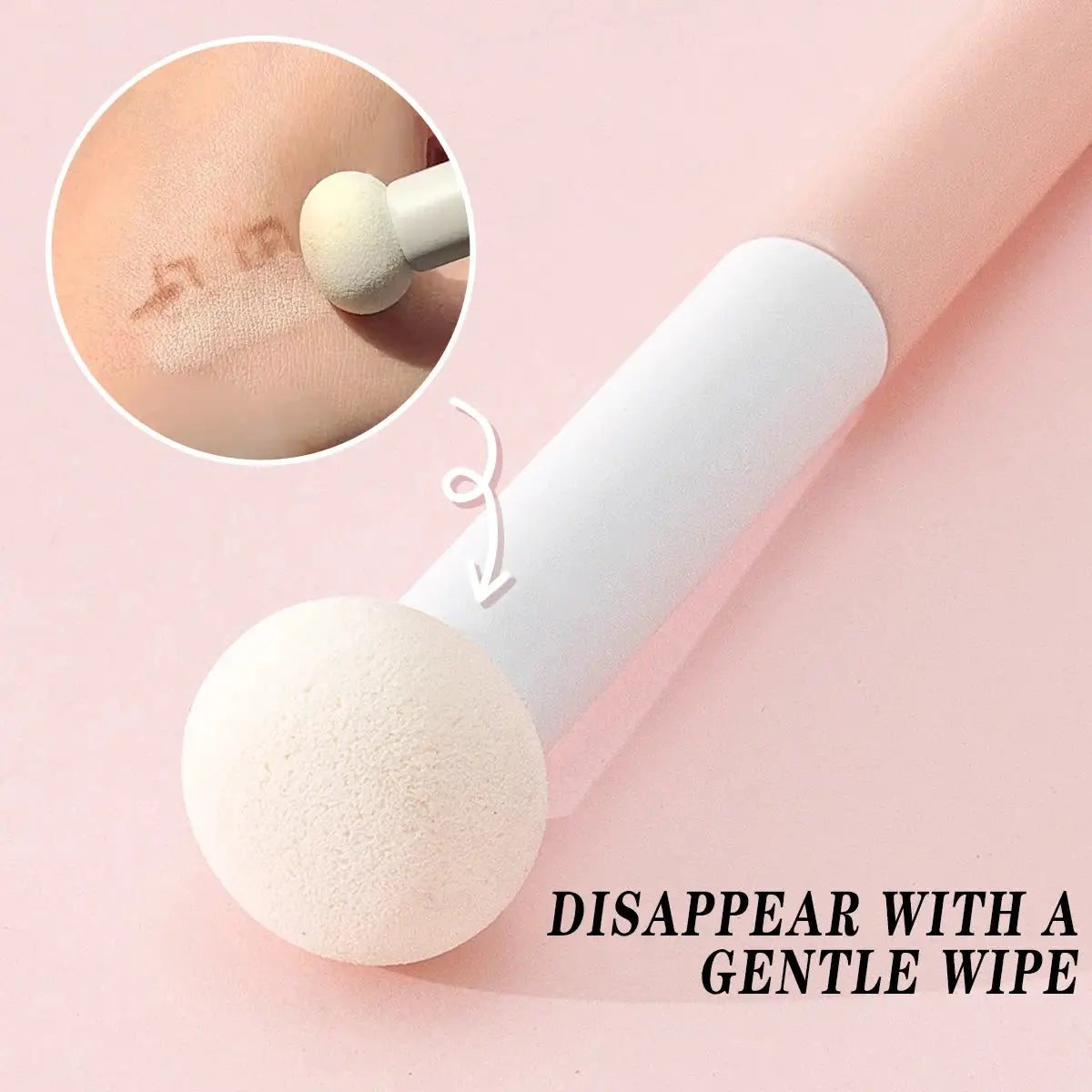 SilkAura Mushroom Head Concealer Brush Mini for Flawless Coverage with Soft Wool Bristles
