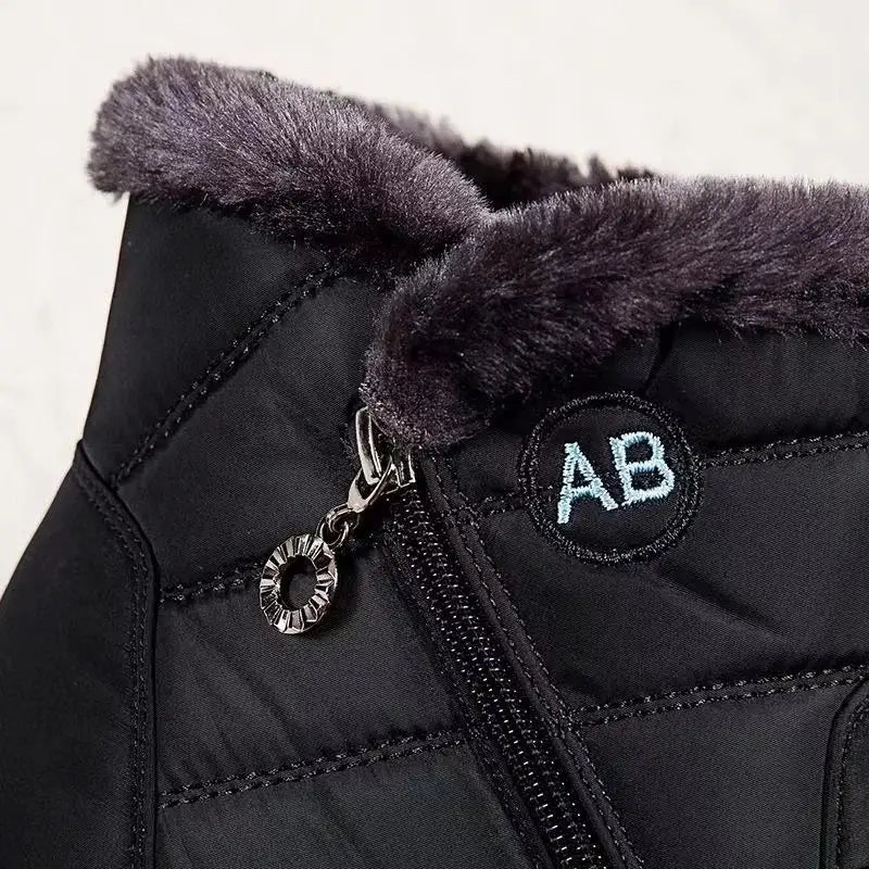 GlacierGuard Womens Winter Waterproof Ankle Snow Boots With Warm Plush Fur Lining For Cold Outdoor Comfort