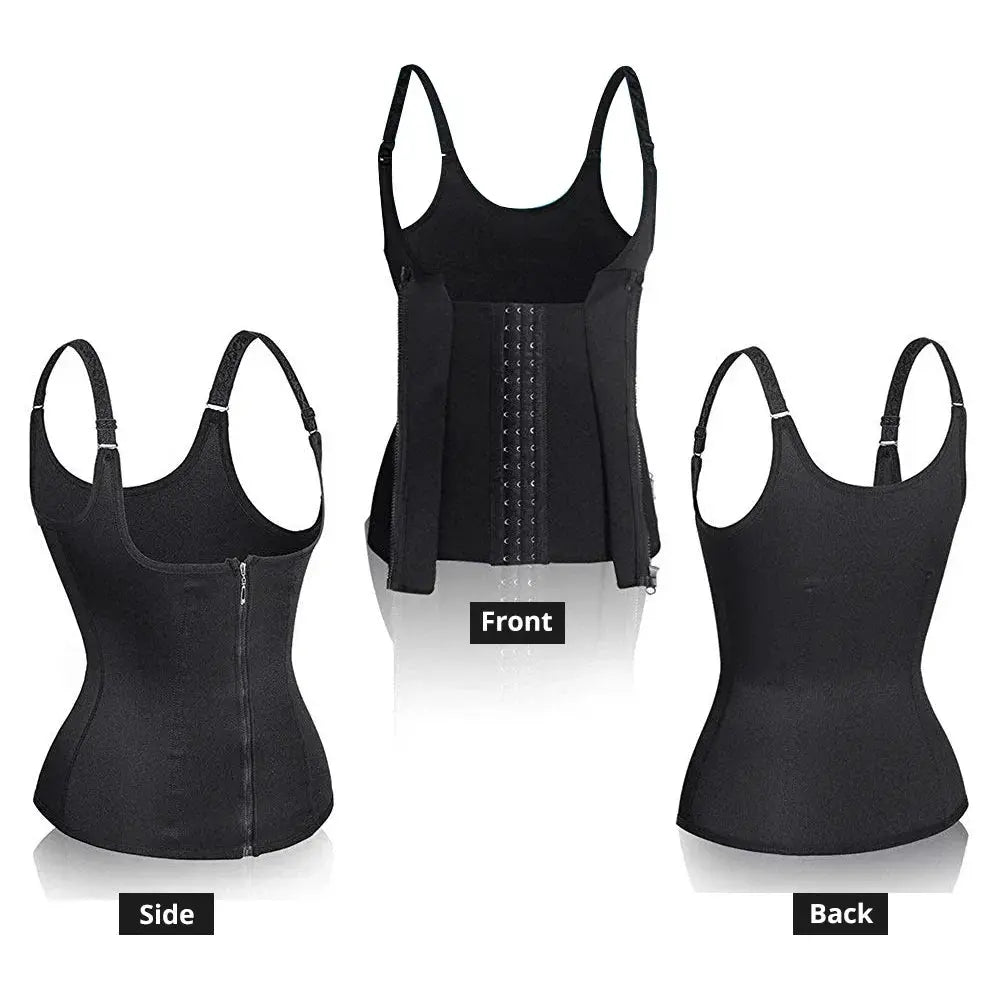 VitaShape Waist Trainer Tank Top For Women Zippered Body Shaper Tummy Control And Active Comfort