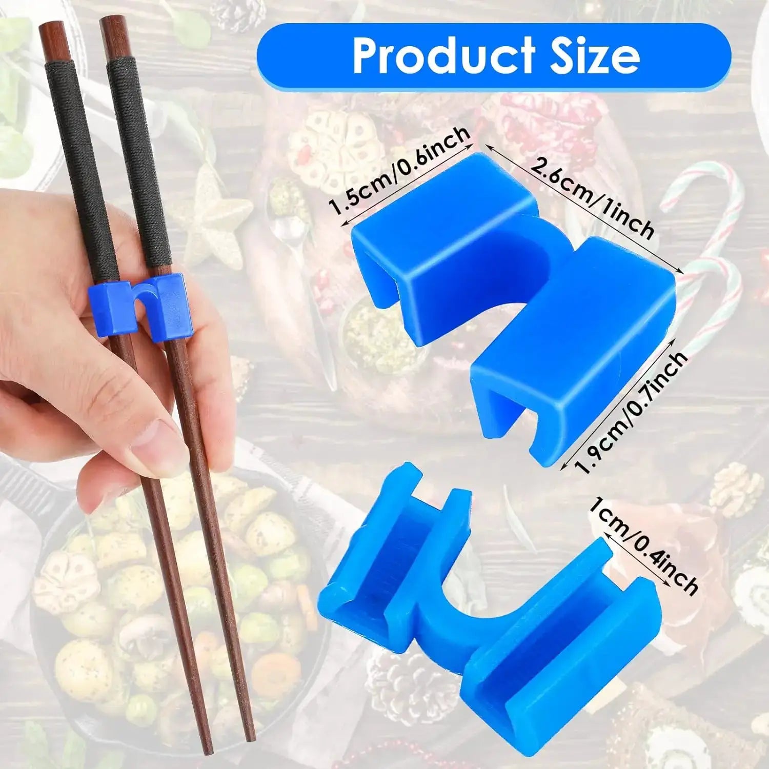 5 Pack Reusable Chopstick Helpers Training Hinges for Adults and Kids Beginner Practice Connector