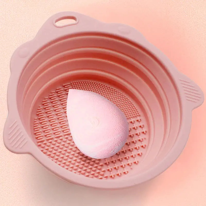 SiliconeCare Makeup Brush Cleaner Cleaning Bowl Tool Set Gentle Wet And Dry Cleaning Without Hurting Bristles