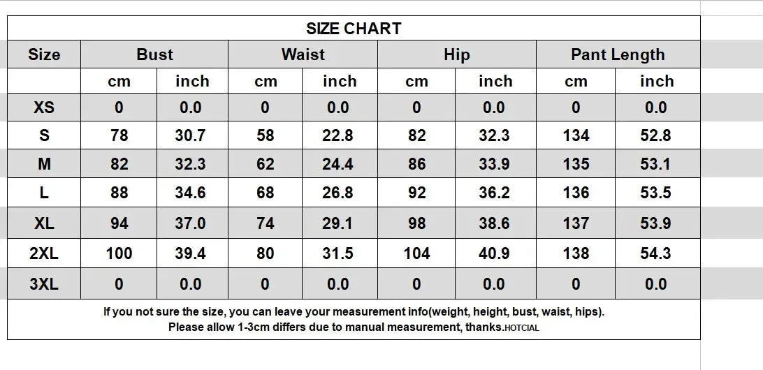White knitted sexy bodycon jumpsuit by Simples Market; size chart with bust, waist, hip measurements