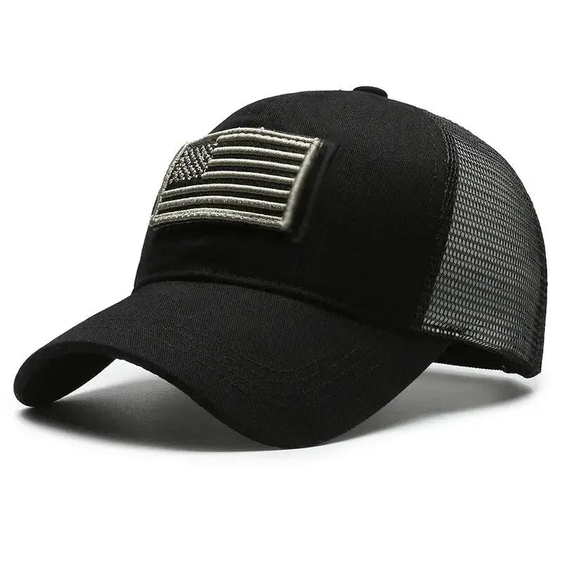 Unisex Mesh Baseball Cap Breathable Sun Protection Adjustable Fit Spring Summer Embroidered Hat