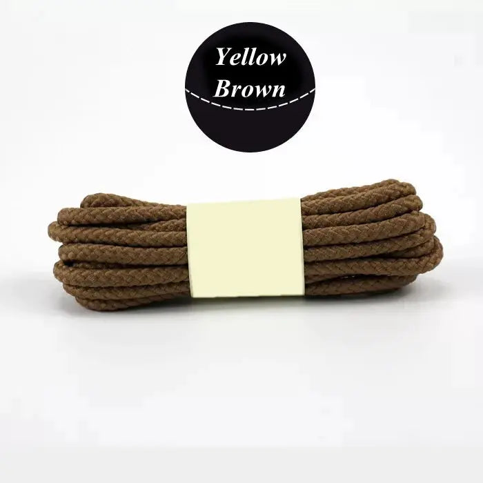 Brown round shoelaces, 1 pair, outdoor strong laces for sneakers and hiking boots