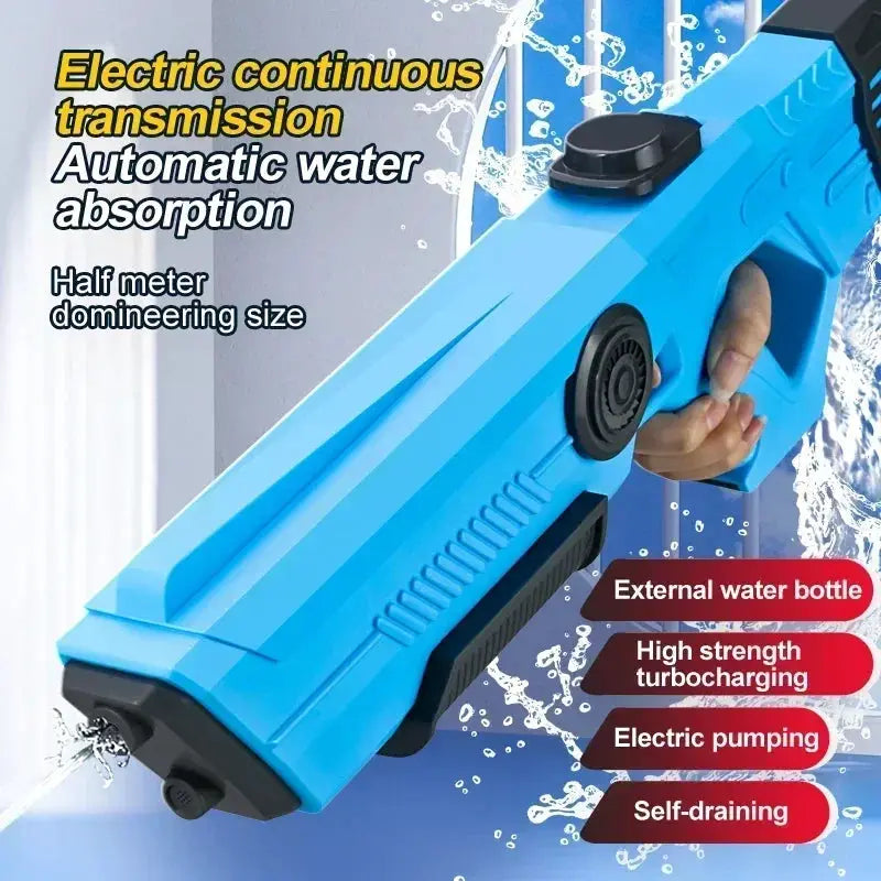 Electric Automatic Water Storage Gun Toy Portable For Summer Beach Play Fantasy Spray Gun For Kids And Adults