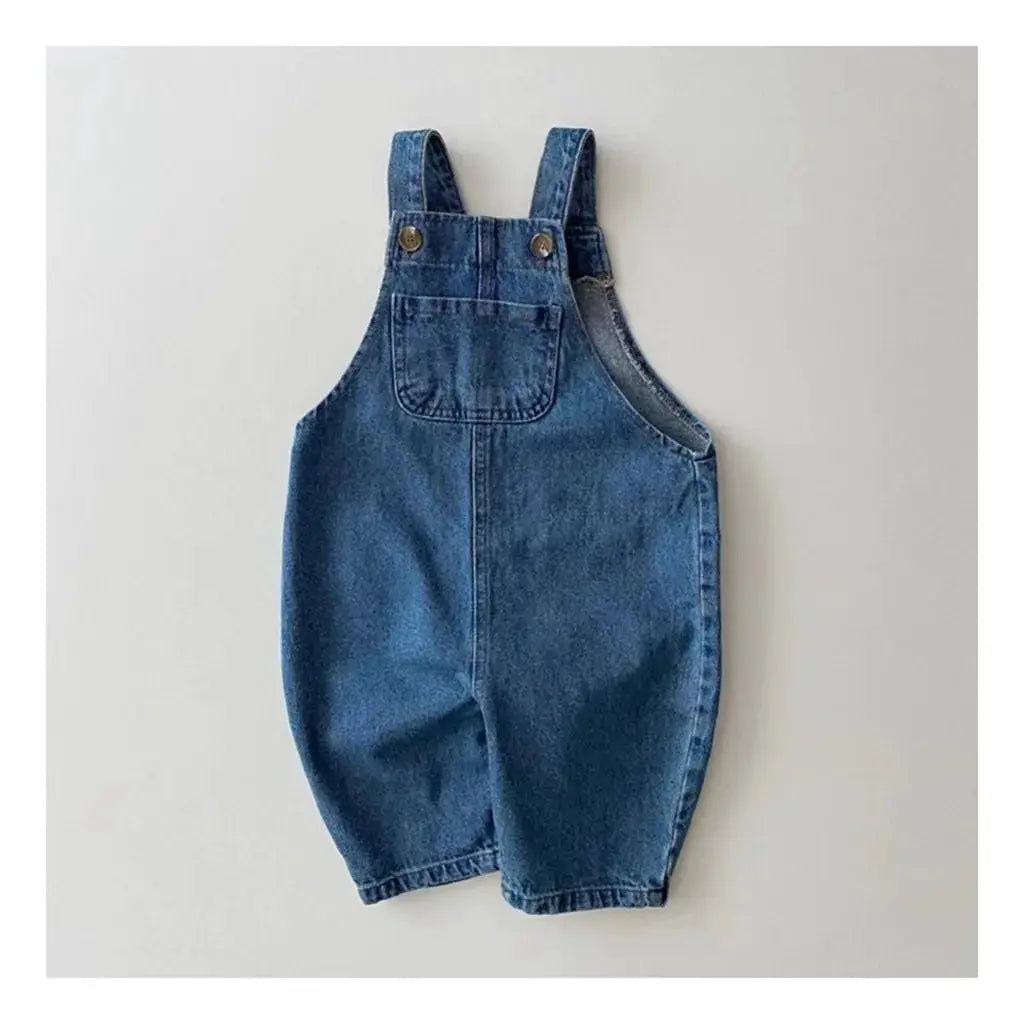 HY Kids Denim Jumpsuit And Sleeveless Bodysuits Set 100 Percent Cotton Unisex Toddler Romper For Autumn And Spring