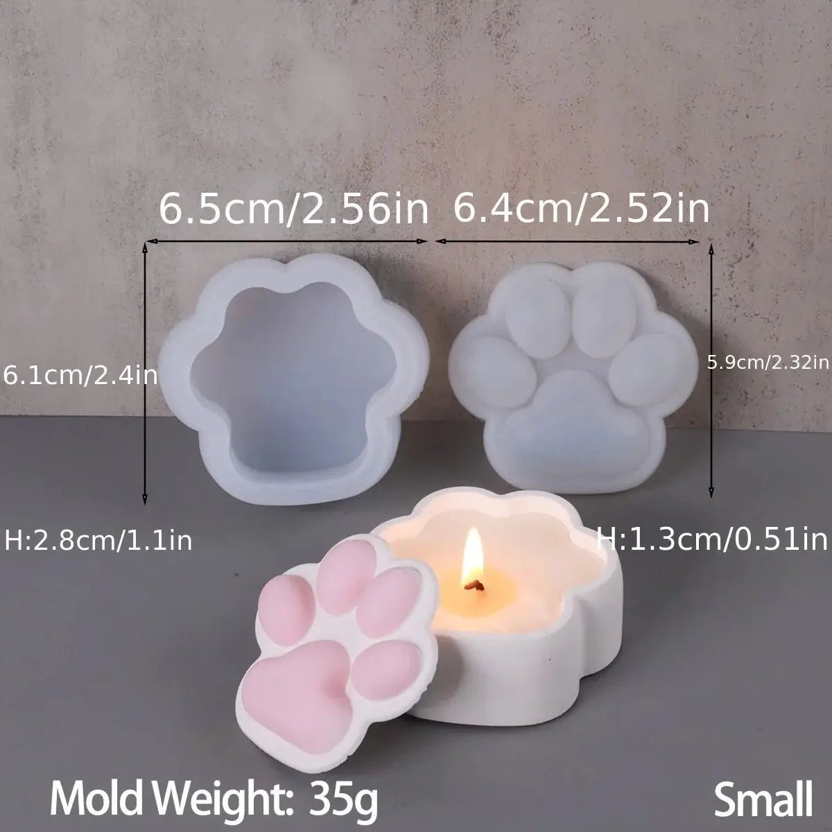 Cat Claw Storage Box Silicone Mold With Lid For DIY Crafts Candle Jar Casting Ashtray Plaster Resin Concrete Home Decor - Simples Market