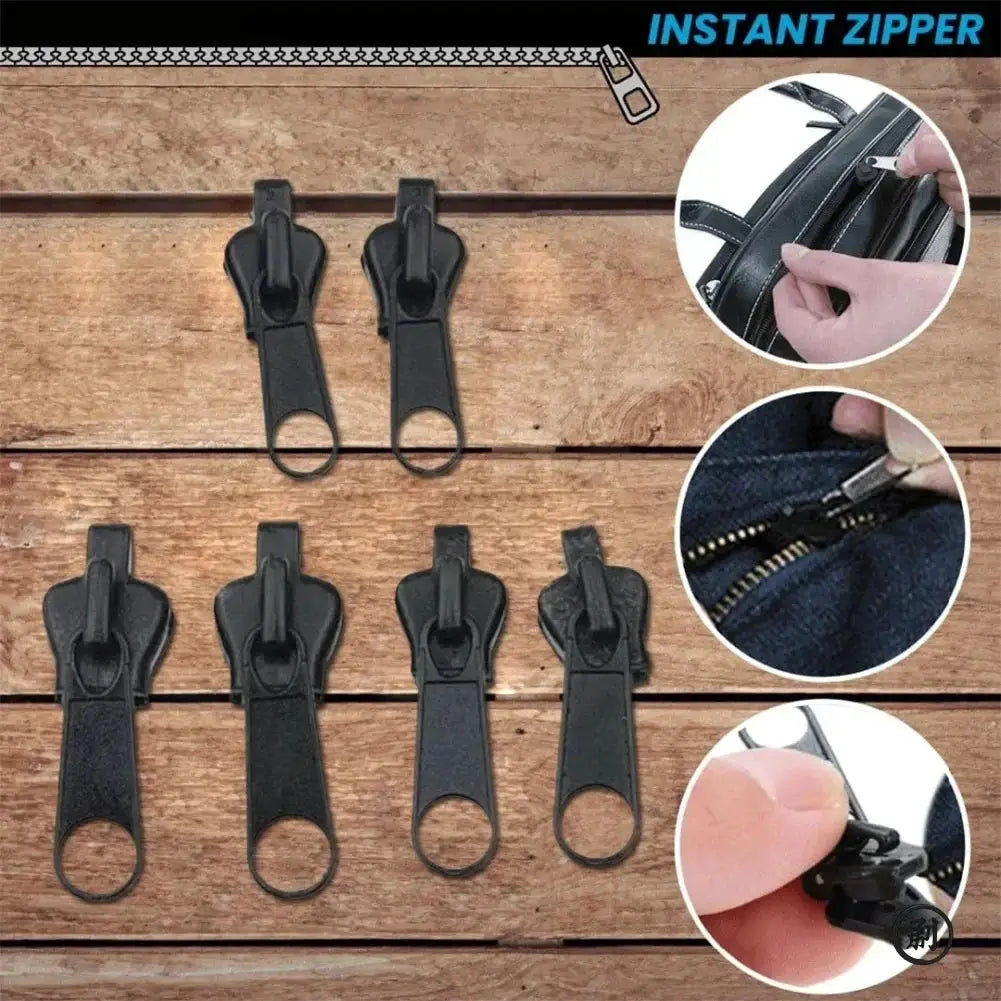 Universal 3 Size Zipper Repair Kit Instant Fix Replacement Zip Slider Teeth Rescue For Clothes Bags Accessories