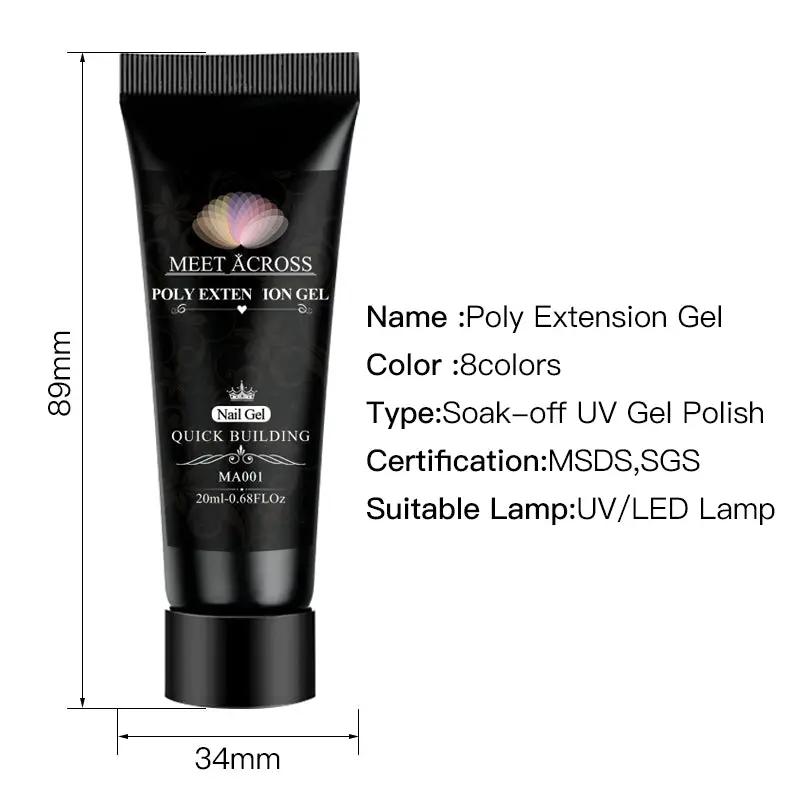 Meet Across poly extension gel set in 8 colors by Simples Market