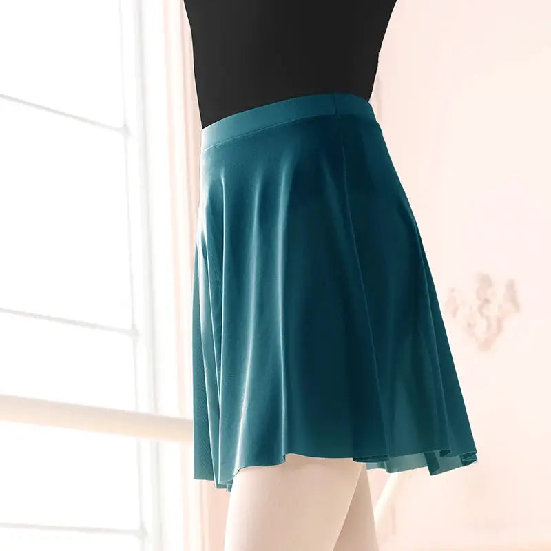 EleganceDance Women Soft Mesh Ballet Skirt Black Elastic Waistband Secure Fit Breathable Dance Wear