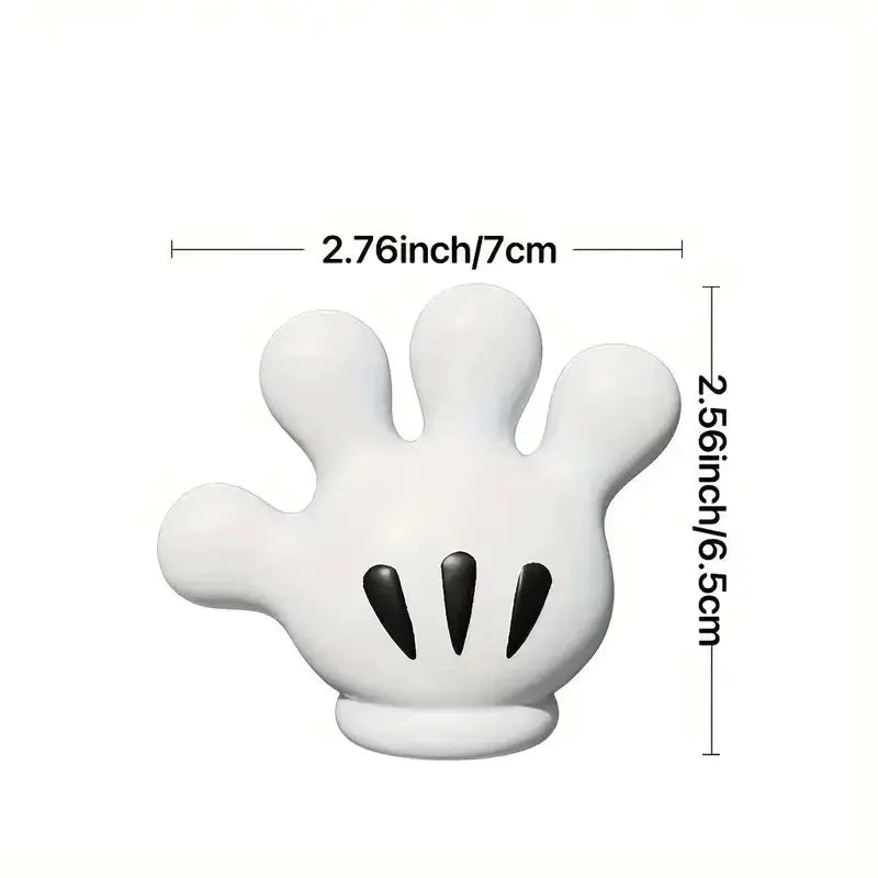 Toothbrush holder Mickey palm-shaped with suction cup, white glove design Simples Market