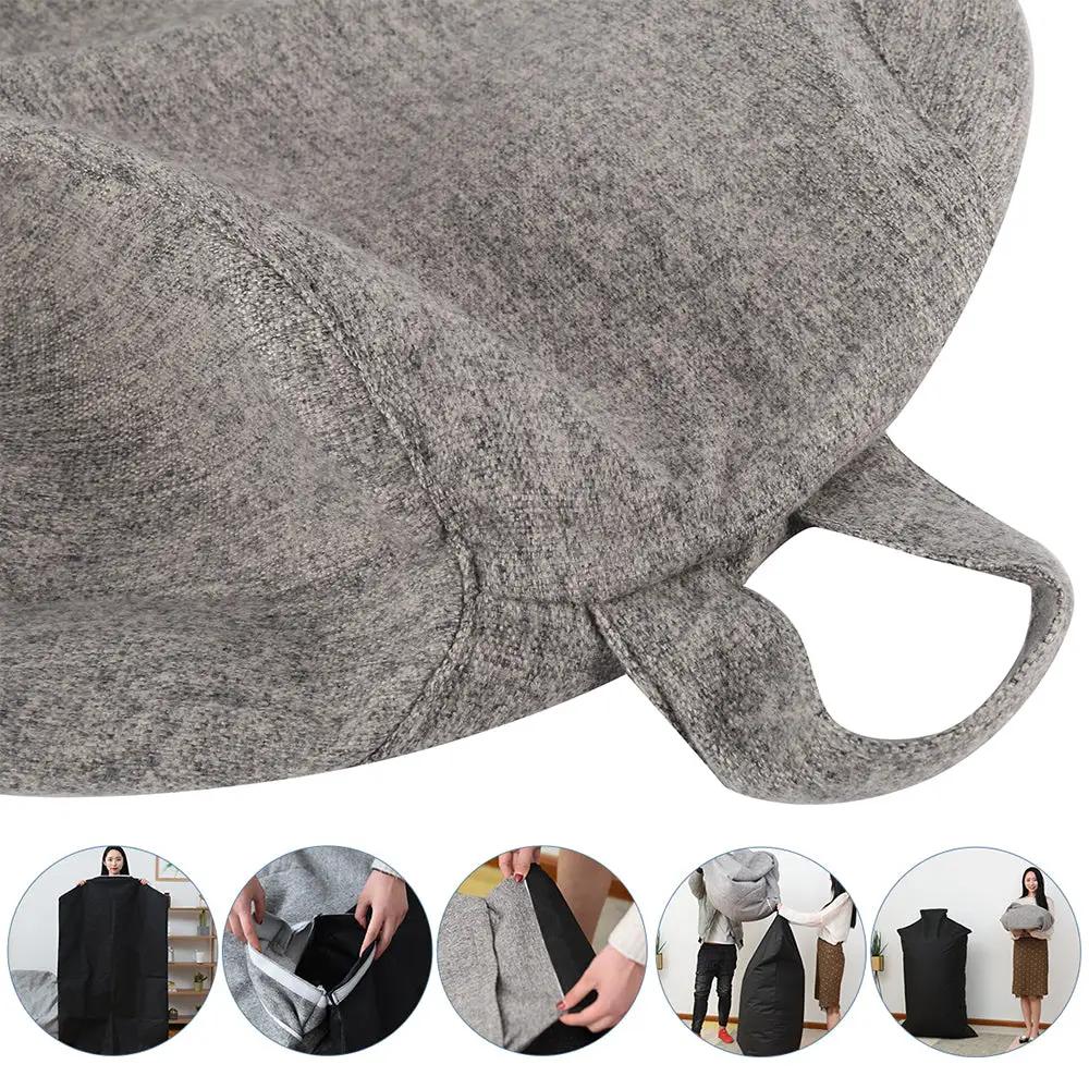 Large gray linen sofa cover for lazy chair without filler by Simples Market