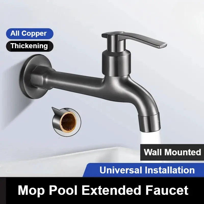 Mop Pool Extended Faucet, wall-mounted all-copper by Simples Market