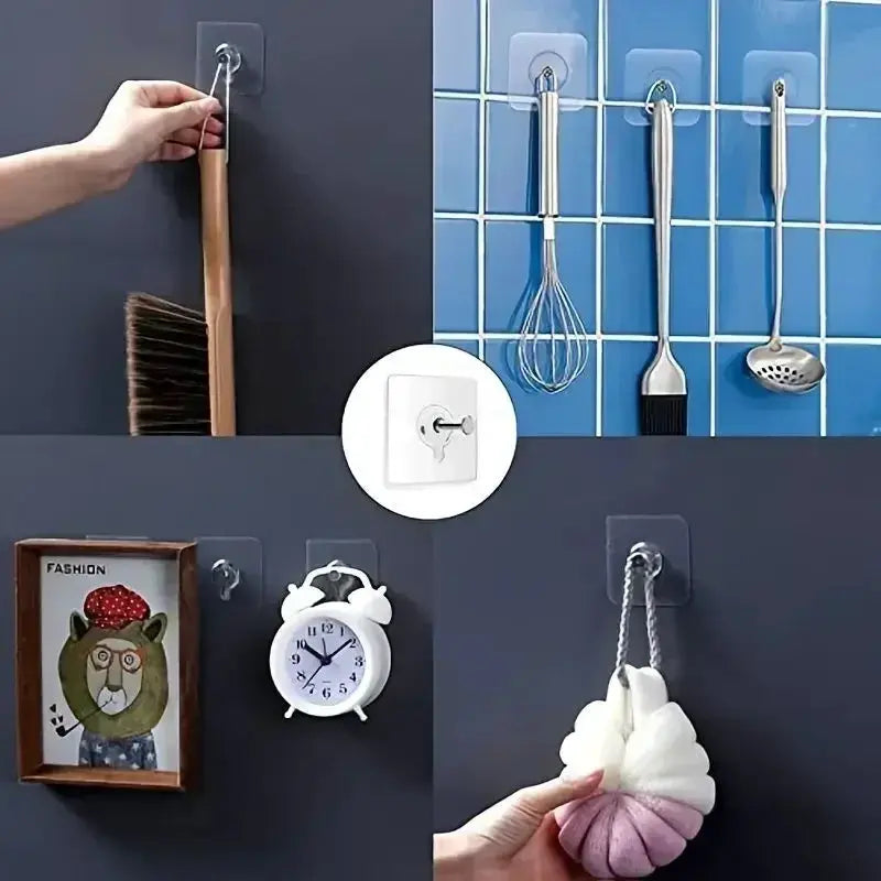 Photo Frame Hooks Screw Holders Storage Rack Door Hanger Self Adhesive Multi Function Gadgets Organizer