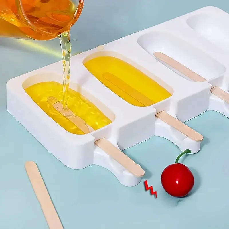 Silicone Ice Cream Mold For DIY Treats, Fruit Juice Popsicle Tray, Popsicle Mould, Baking Mold, Ice Tray