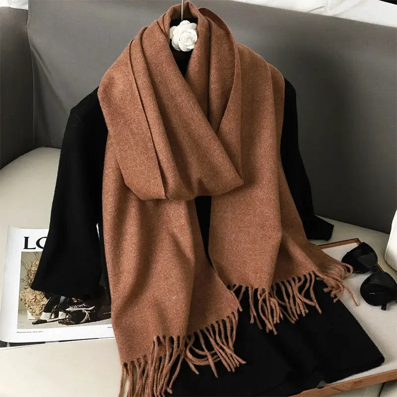 Brand 62 Womens Long Cashmere Blend Winter Scarf Hijab Shawl Wrap For Outdoor Warmth