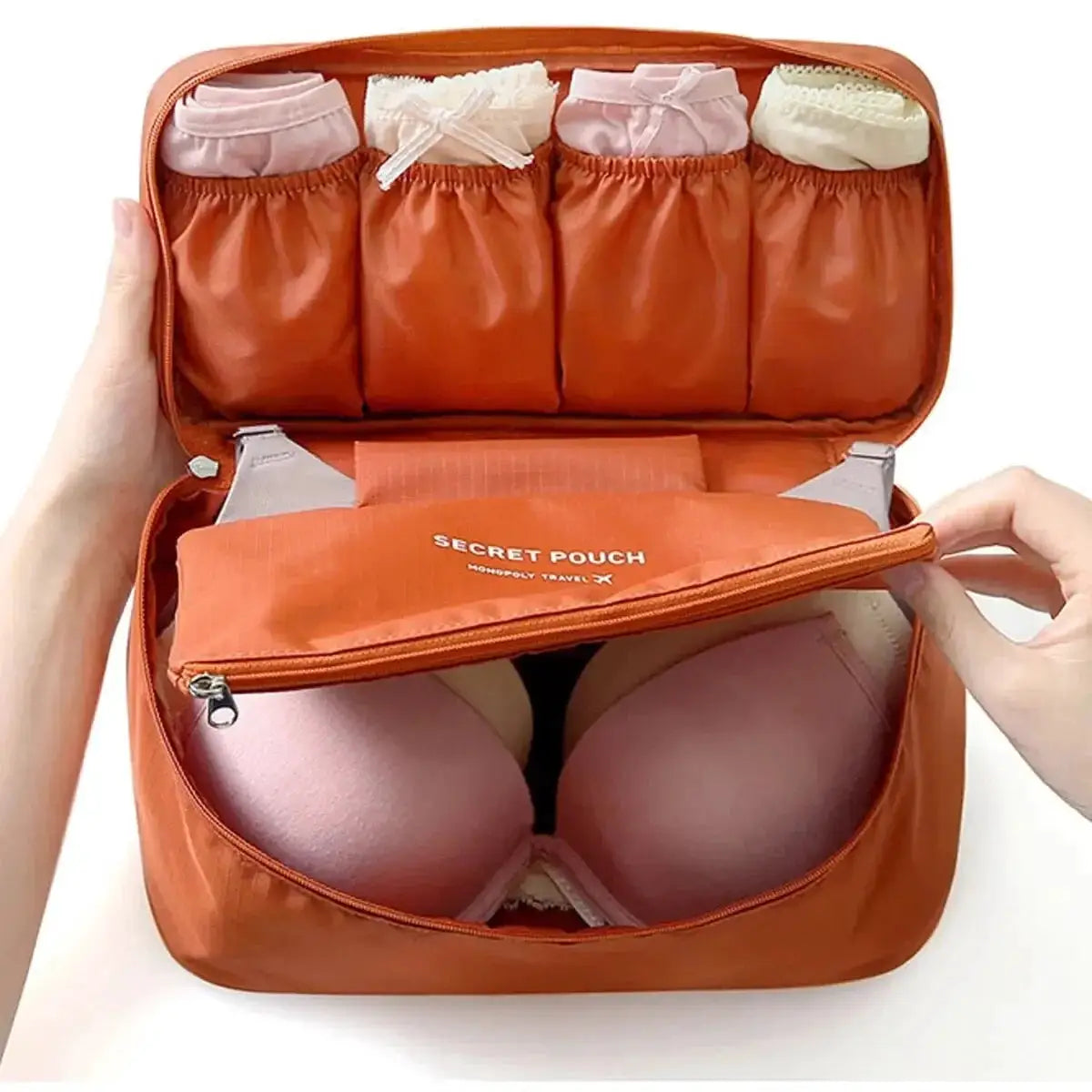 TravelMate Portable Travel Storage Bag Multi Function Bra Underwear Organizer Cosmetic Case Lightweight Design