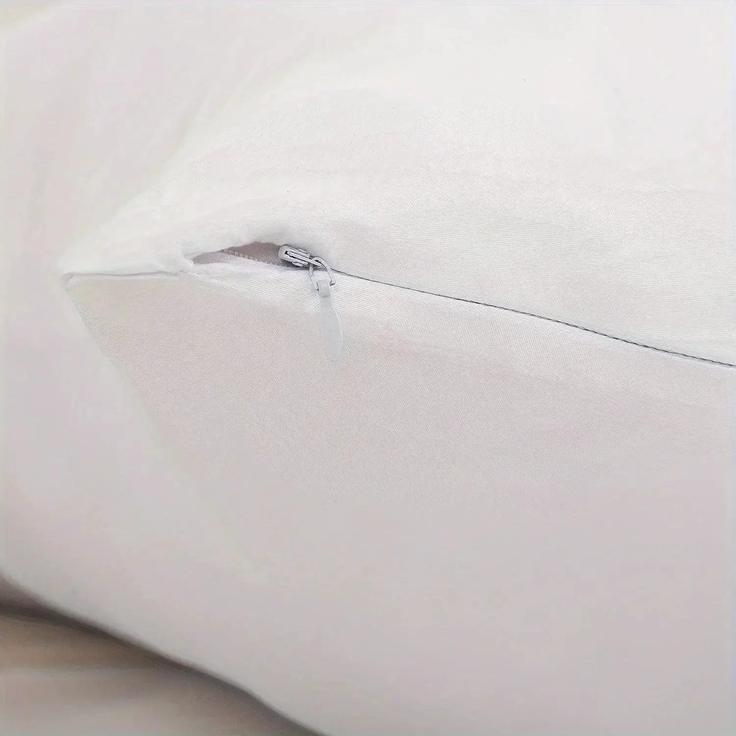 Simples Market body pillow cover, white double-brushed polyester with zipper closure, 20x54