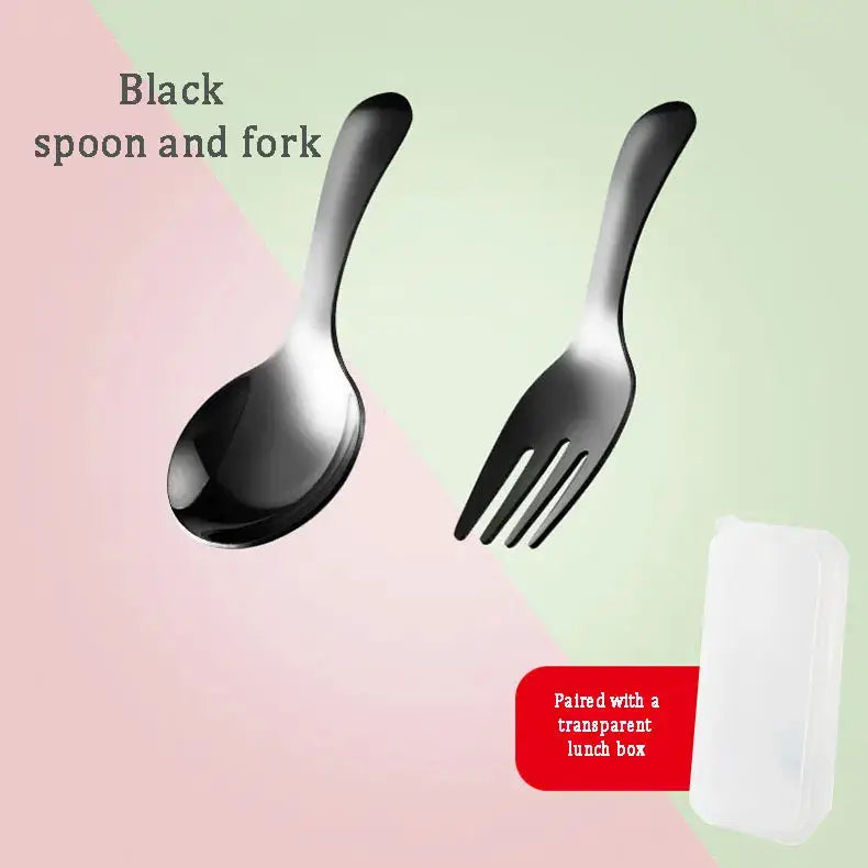 Outdoor Travel 304 Stainless Steel Portable Tableware Set Spoon And Fork For Kids Dessertware