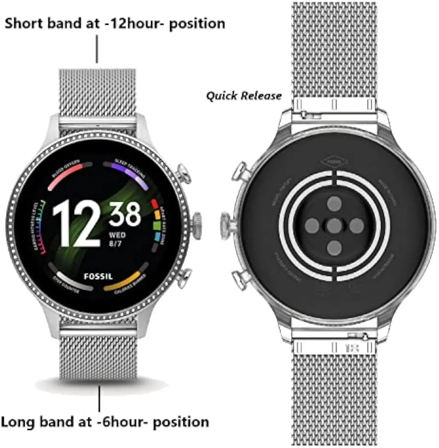Stainless Steel Mesh Watch Band Quick Release Replacement Strap 12mm 14mm 16mm 18mm 20mm 22mm for Men Women