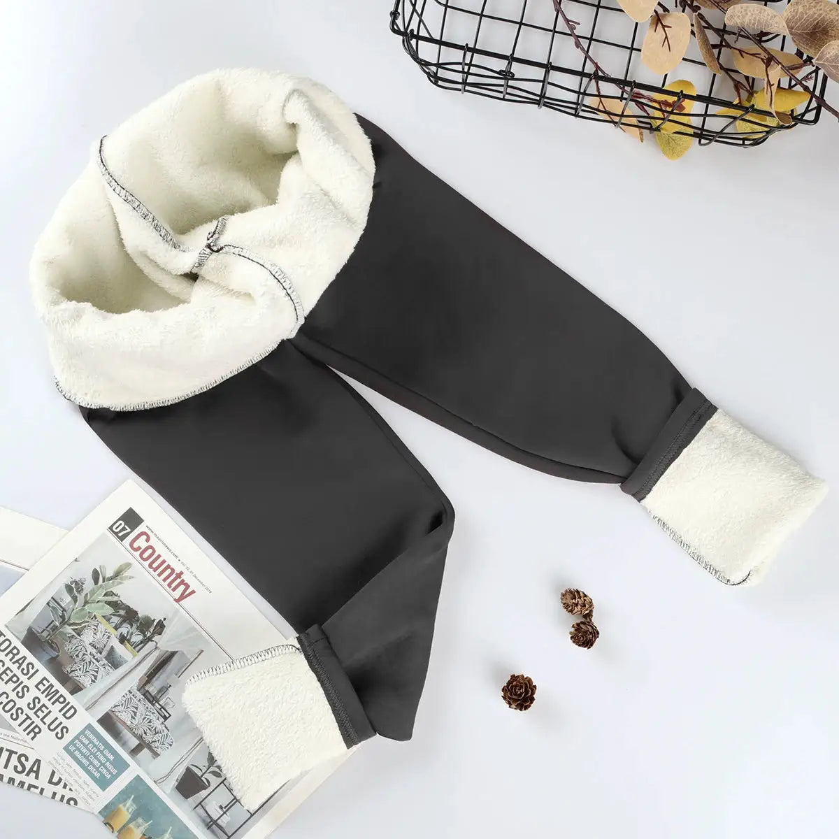 Velvet Bloom Winter Velvet Leggings High Waist Thermal Leggings For Outdoor Warmth And Comfort