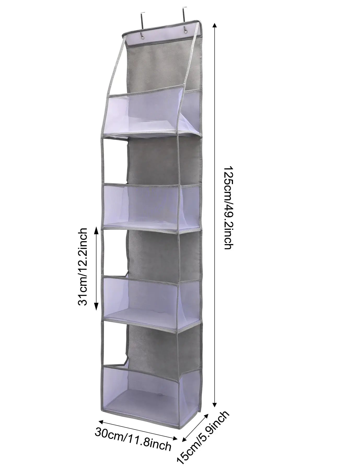 Over the Door Hanging Organizer 4 Or 6 Layer Storage for Cosmetics Nursery Bathroom Closet Bedroom Dorm