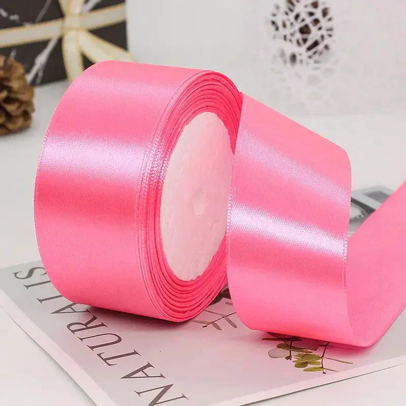 22 Meters Satin Ribbon Assorted Colors 6mm Wide 100 Percent Polyester Gift Wrap Craft Bow