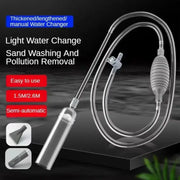 Simples Market fish tank siphon vacuum gravel cleaner kit with extension tube, clear tubing and gray hand pump