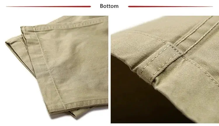 Rugged Bronson Army Chino Trousers by Simples Market, khaki casual military-style chinos.